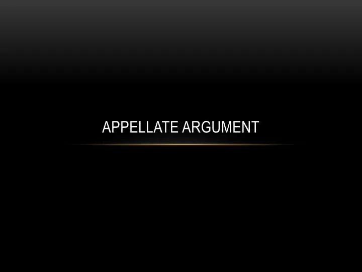 appellate argument