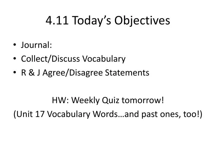 4 11 today s objectives