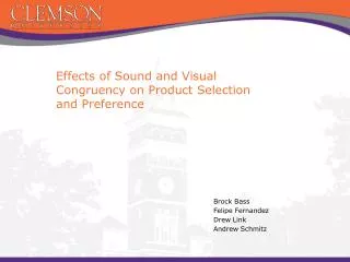 Effects of Sound and Visual Congruency on Product Selection and Preference