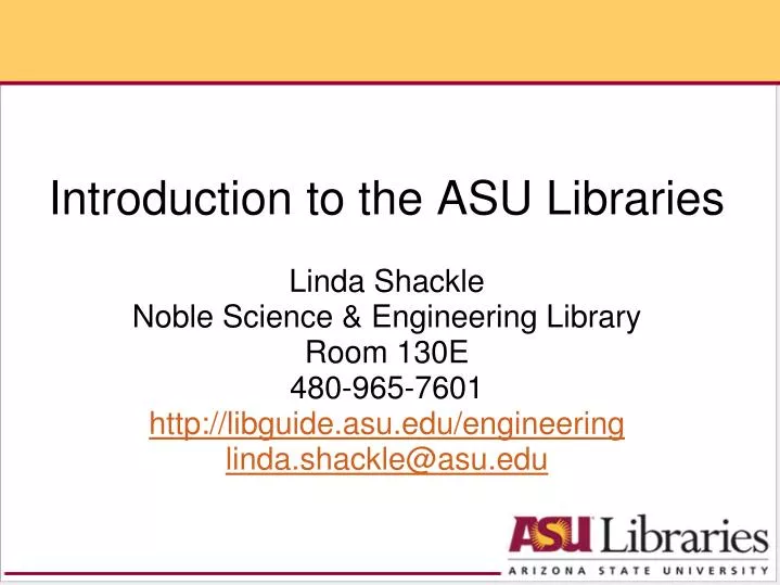 introduction to the asu libraries