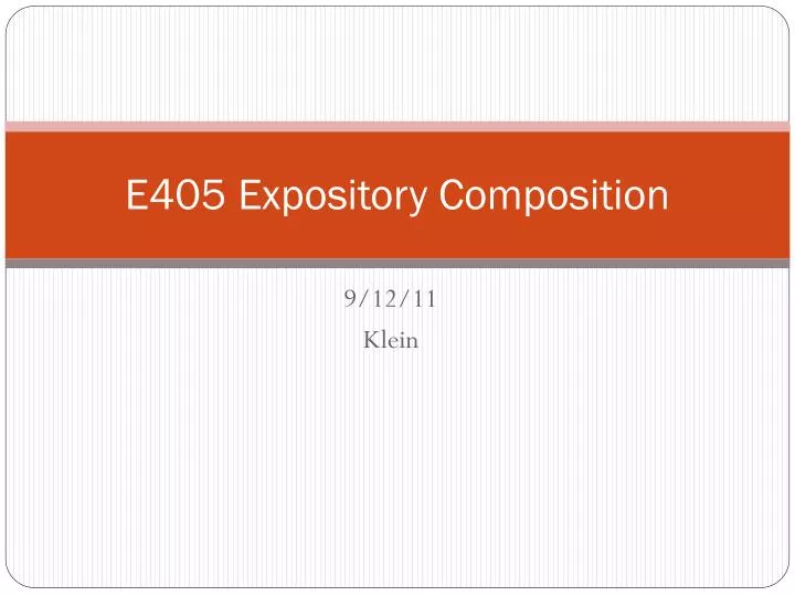 e405 expository composition