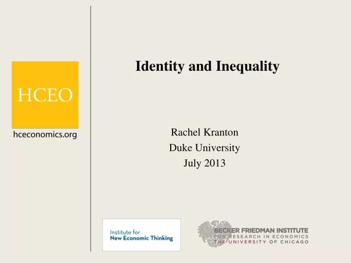 identity and inequality