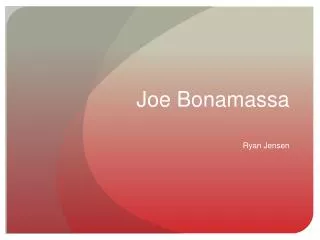 Joe Bonamassa