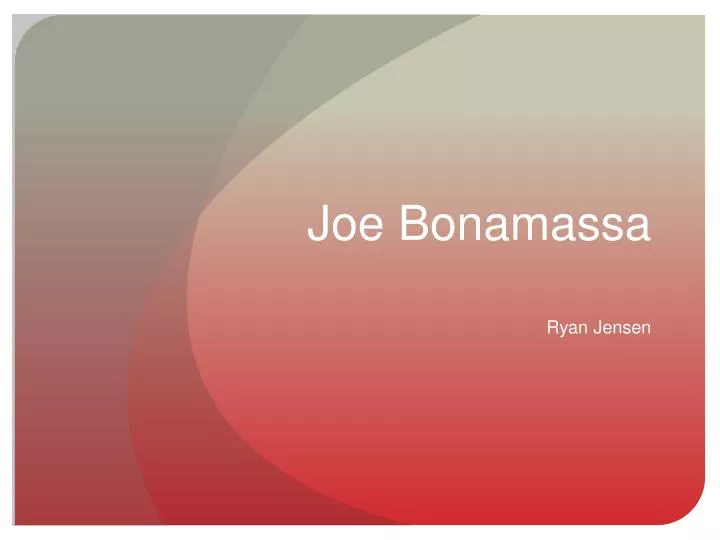 joe bonamassa