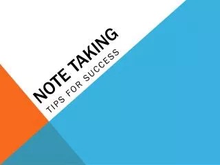 note taking