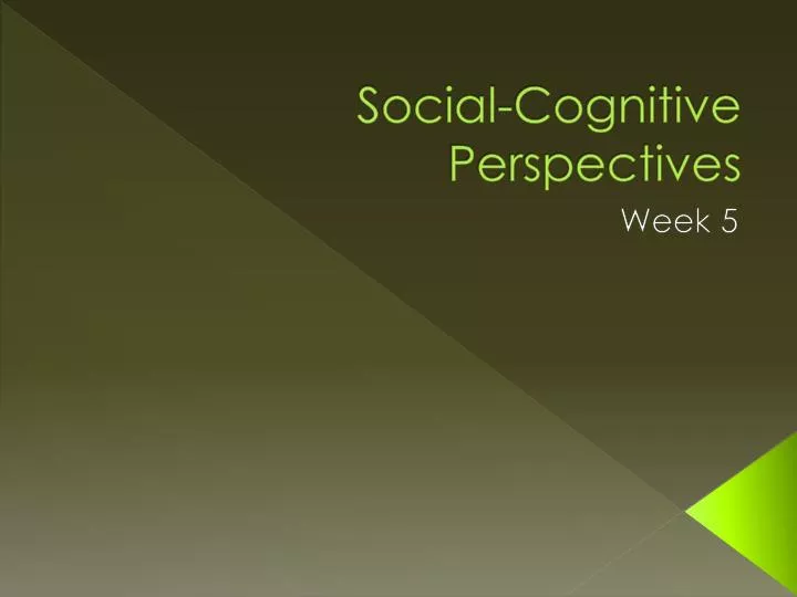 social cognitive perspectives