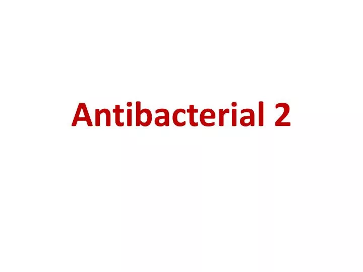 antibacterial 2