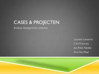 Cases &amp; projecten