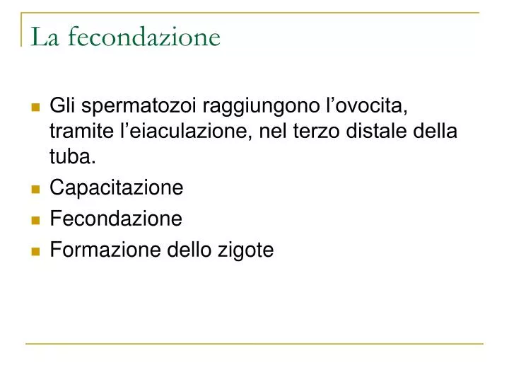 la fecondazione