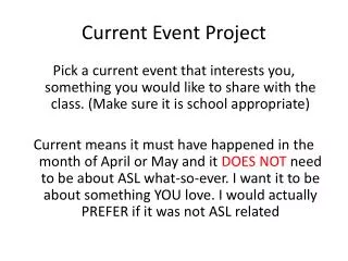 Current Event Project