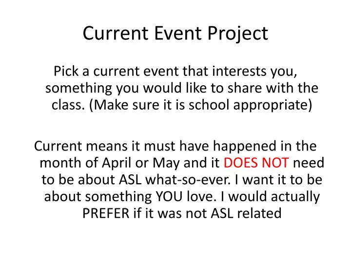 current event project