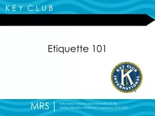 Etiquette 101