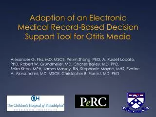 Adoption of an Electronic Medical Record-Based Decision Support Tool for Otitis Media