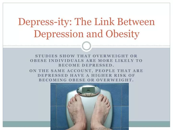 depress ity the link between depression and obesity