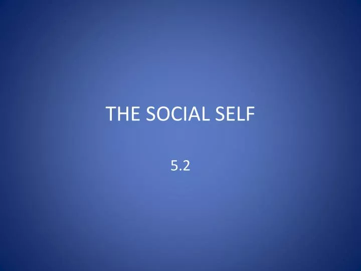 the social self
