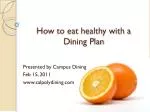 How to eat healthy with a Dining Plan