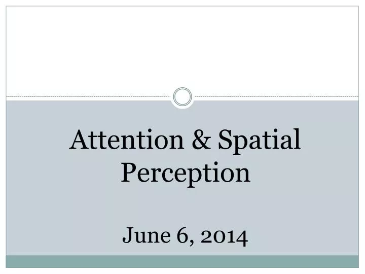 attention spatial perception june 6 2014