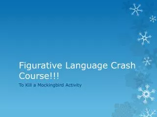 Figurative Language Crash Course!!!