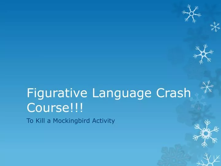 figurative language crash course