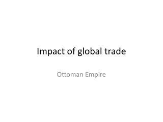 impact of global trade