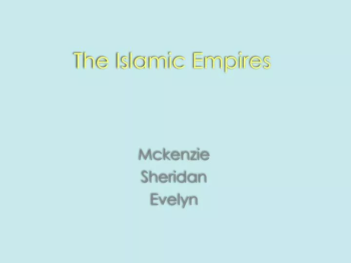 the islamic empires