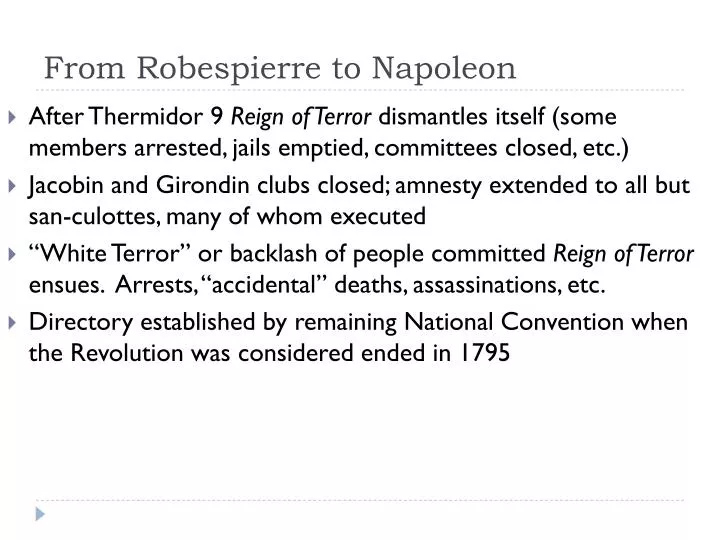 from robespierre to napoleon