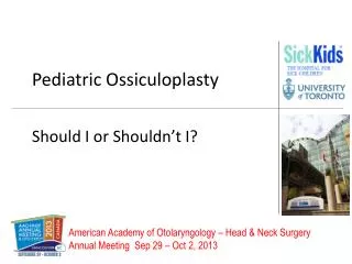 Pediatric Ossiculoplasty