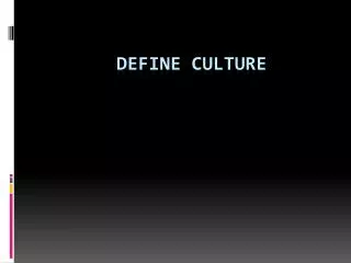Define Culture