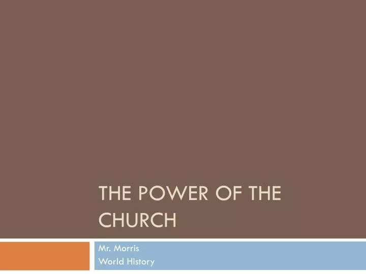 the power of the church