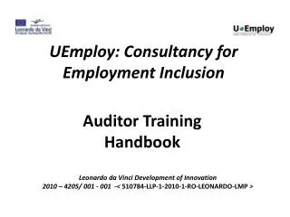 UEmploy: Consultancy for Employment Inclusion