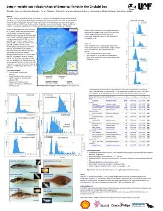 Length-weight-age relationships of demersal fishes in the Chukchi Sea