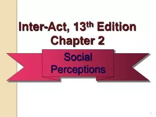 Social Perceptions