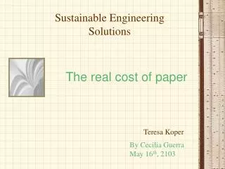The real cost of paper