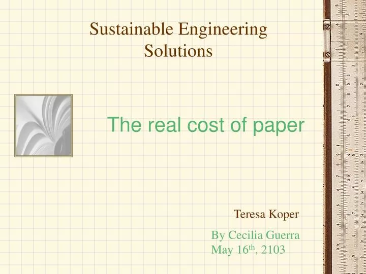 the real cost of paper