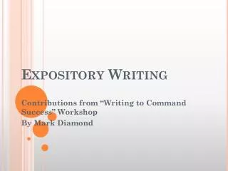 Expository Writing