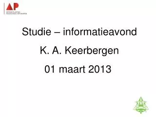 Studie-informatieavond K. A. Keerbergen – 18 februari 2011