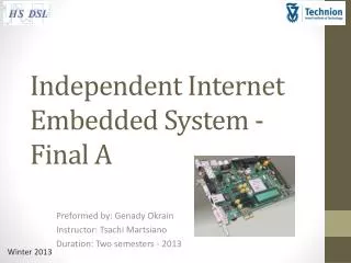 Independent Internet Embedded System - Final A