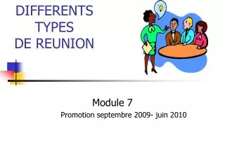 differents types de reunion