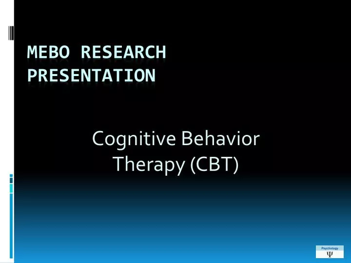 cognitive behavior therapy cbt