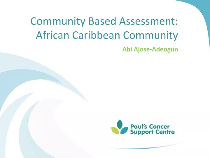 community based assessment african caribbean community