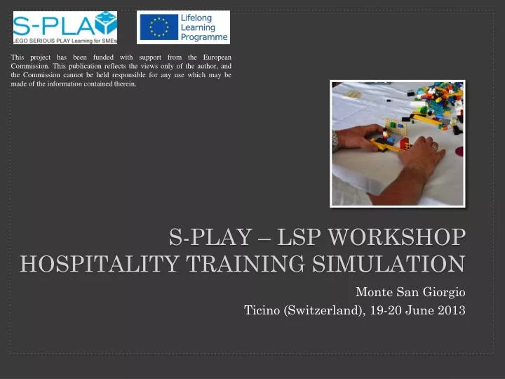 s play lsp workshop hospitality training simulation