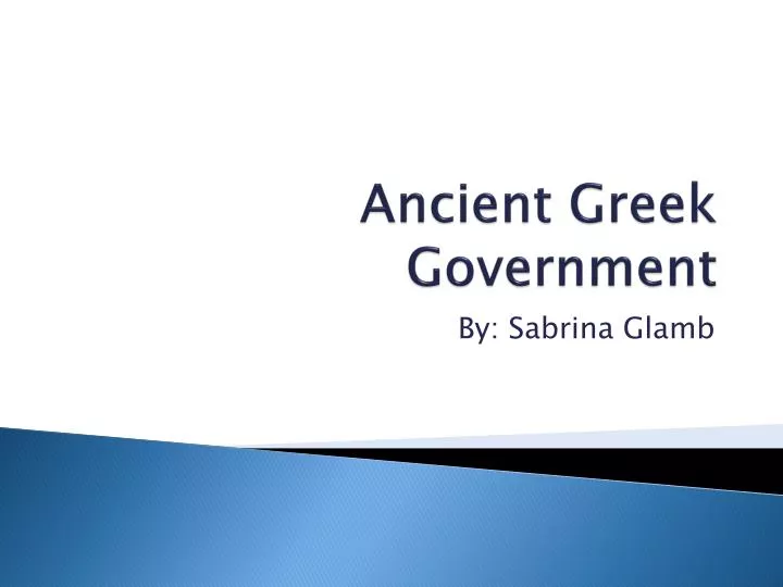 ancient greek government