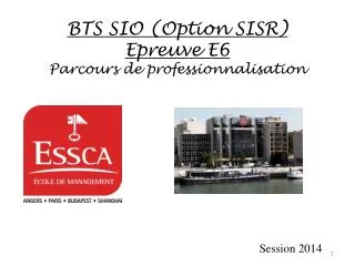 BTS SIO (Option SISR) Epreuve E6 Parcours de professionnalisation