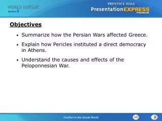Summarize how the Persian Wars affected Greece.