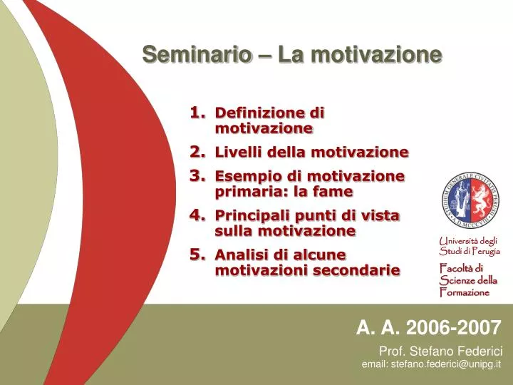 seminario la motivazione