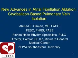 New Advances in Atrial Fibrillation Ablation: Cryoballoon-Based Pulmonary Vein Isolation