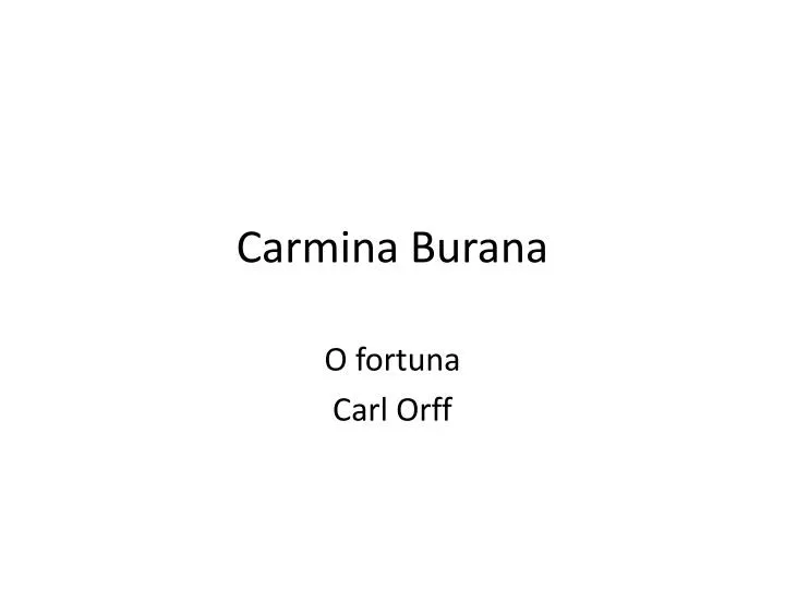 carmina burana