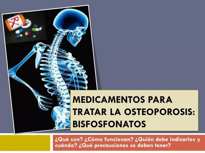 medicamentos para tratar la osteoporosis bisfosfonatos