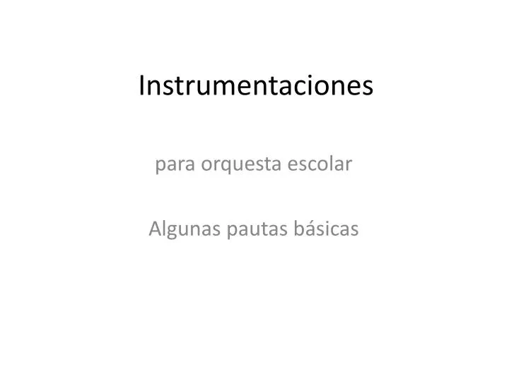 instrumentaciones