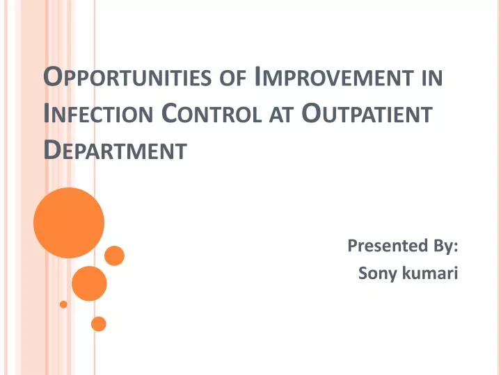 opportunities of improvement in infection control at outpatient department